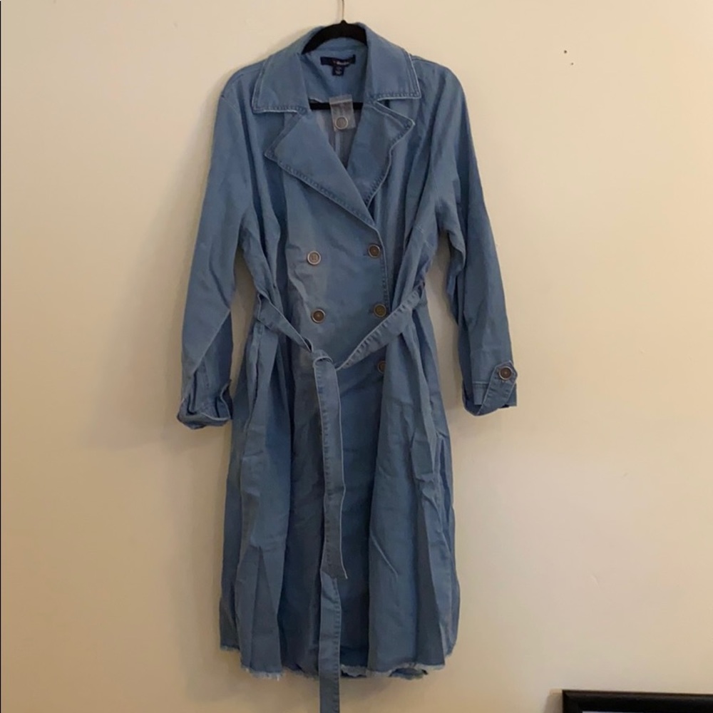 Denim long fall coat… very light good for spring